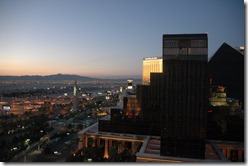 The view from my hotel room and my first view of the strip.