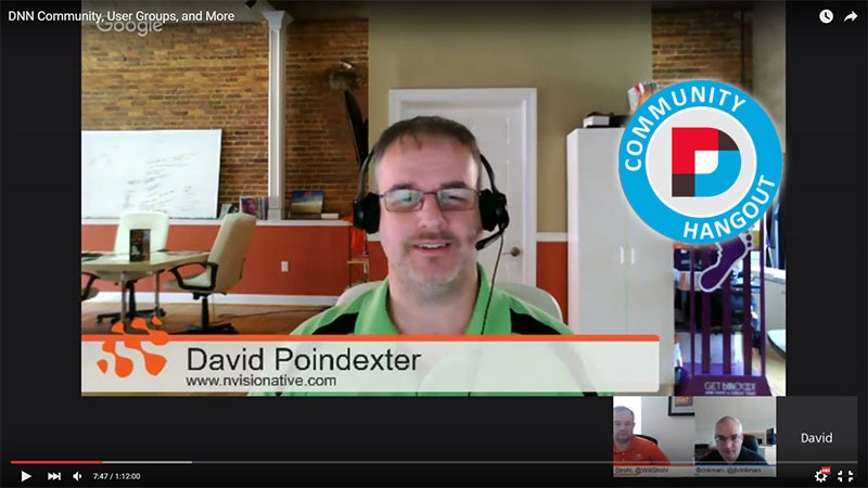 DNN Hangout: March 2016 with David Poindexter