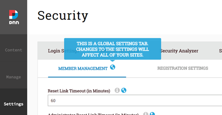 DNN 9.0 Global Settings Tooltip DNN 9.0 Global Settings Tooltip